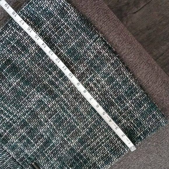 🍁LOFT🍁 - Green/Gray Tweed Wool Blend Skirt - Picture 10 of 11